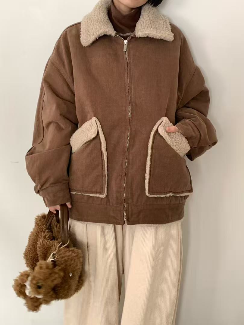 韓國直送Cozy Sherpa-Lined Jacket - HLY & CHOCCICO
