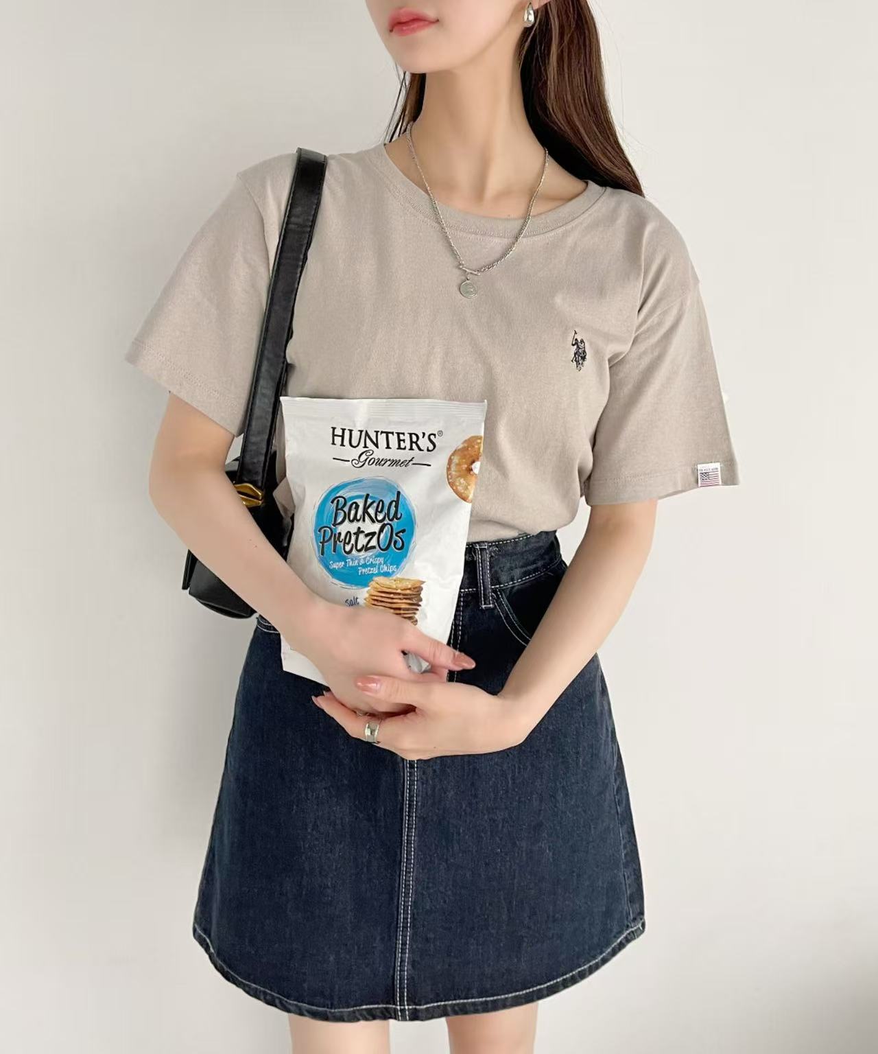 日本直送U.S. POLO ASSN. one-point embroidery compact silhouette basic Tee