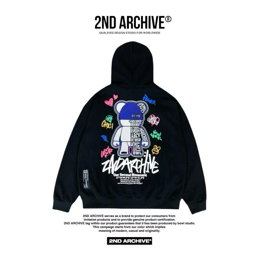 🇰🇷韓國直送🇰🇷 2nd ARCHIVE Colorful Bear Hoodie - HLY & CHOCCICO