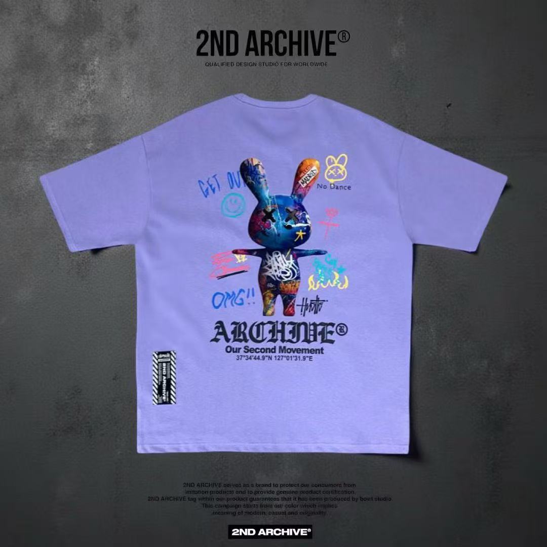 🇰🇷韓國直送🇰🇷 2ND ARCHIVE Graffiti Rabbit Tee - HLY & CHOCCICO