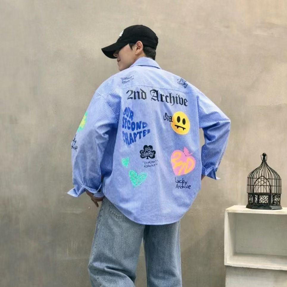 韓國直送 2ND ARCHIVE Smile Doodle Shirt - HLY & CHOCCICO