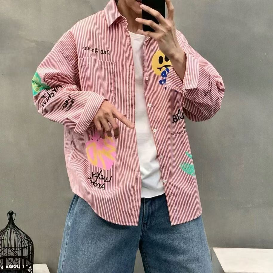 韓國直送 2ND ARCHIVE Smile Doodle Shirt - HLY & CHOCCICO