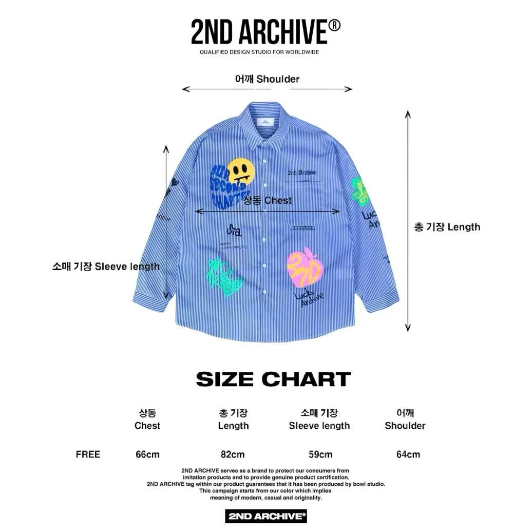 韓國直送 2ND ARCHIVE Smile Doodle Shirt - HLY & CHOCCICO