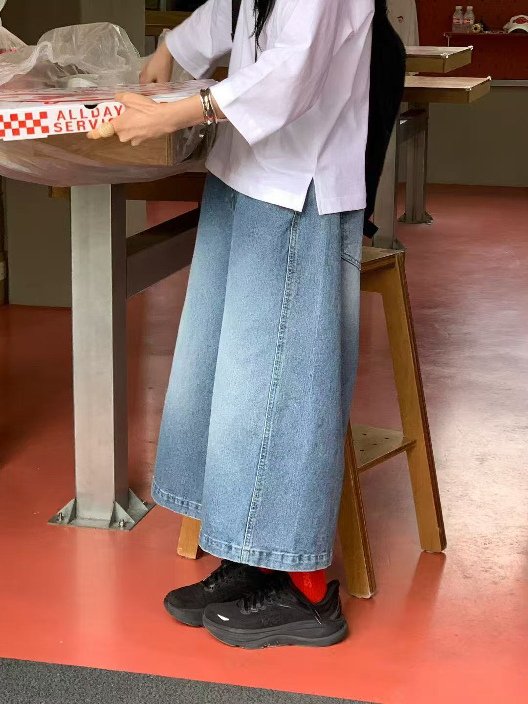韓國直送Denim Culotte Trousers - HLY & CHOCCICO