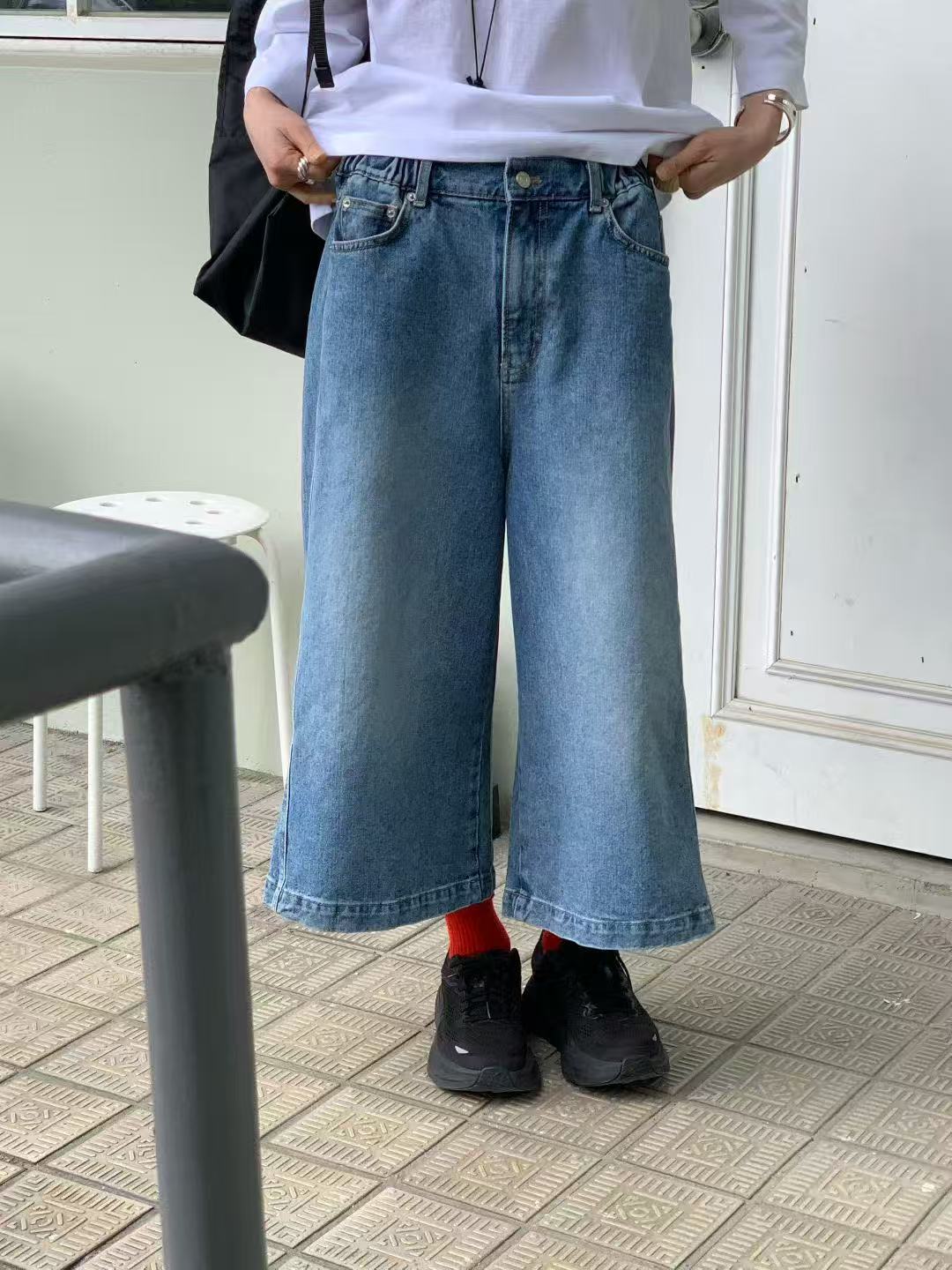 韓國直送Denim Culotte Trousers - HLY & CHOCCICO