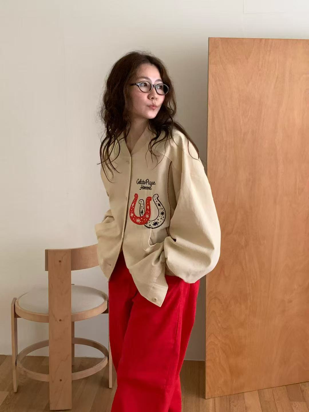 韓國直送Graphic Bomber Jacket - HLY & CHOCCICO