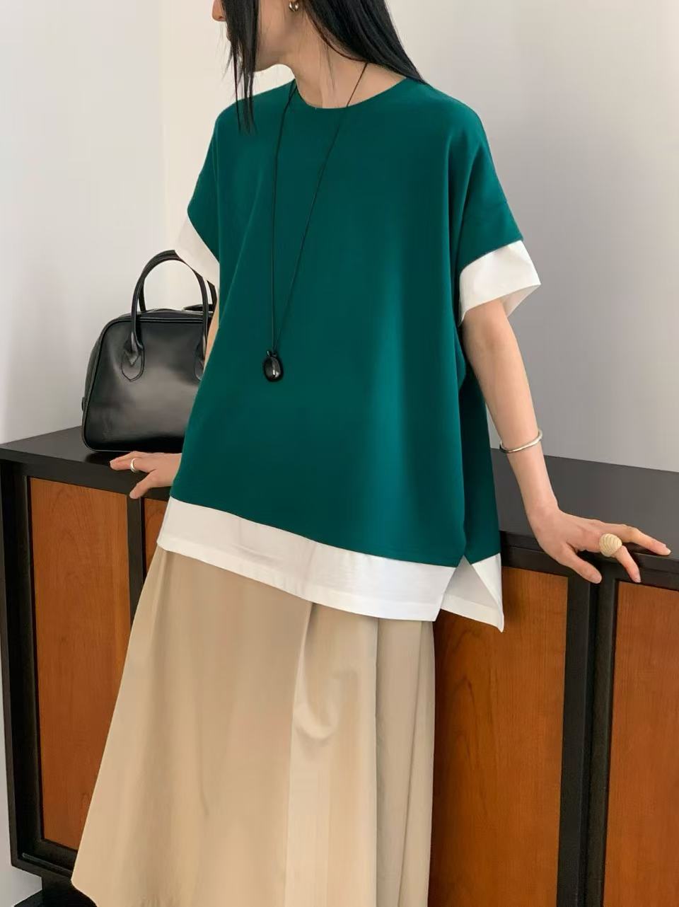 韓國直送Vibrant Trim T-Shirt