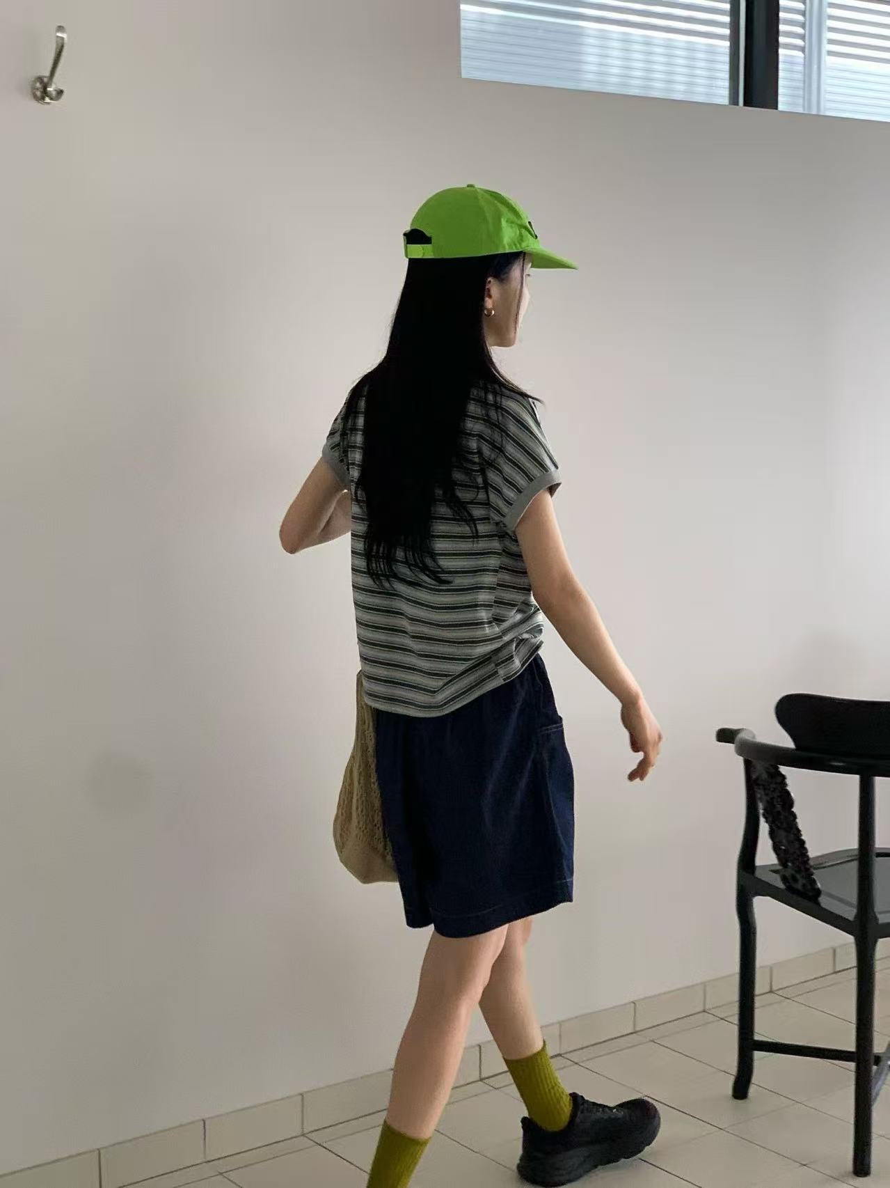 韓國直送Vibrant Stripe Tee / Shorts