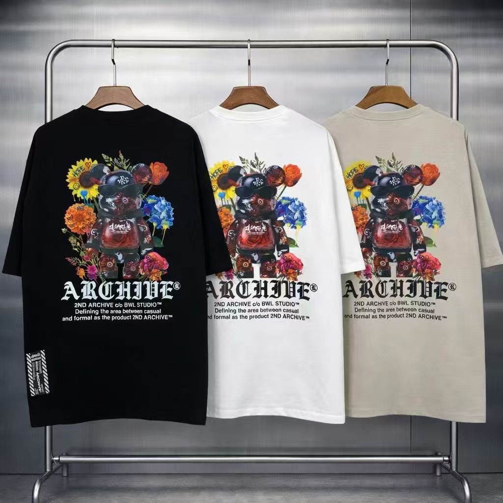 韓國直送🇰🇷 2ND ARCHIVE Floral Cyber-Bear Graphic Tee