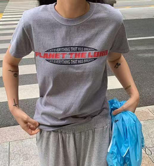 Korean Direct-Shipment Planet Vision Graphic Tee / Jeans