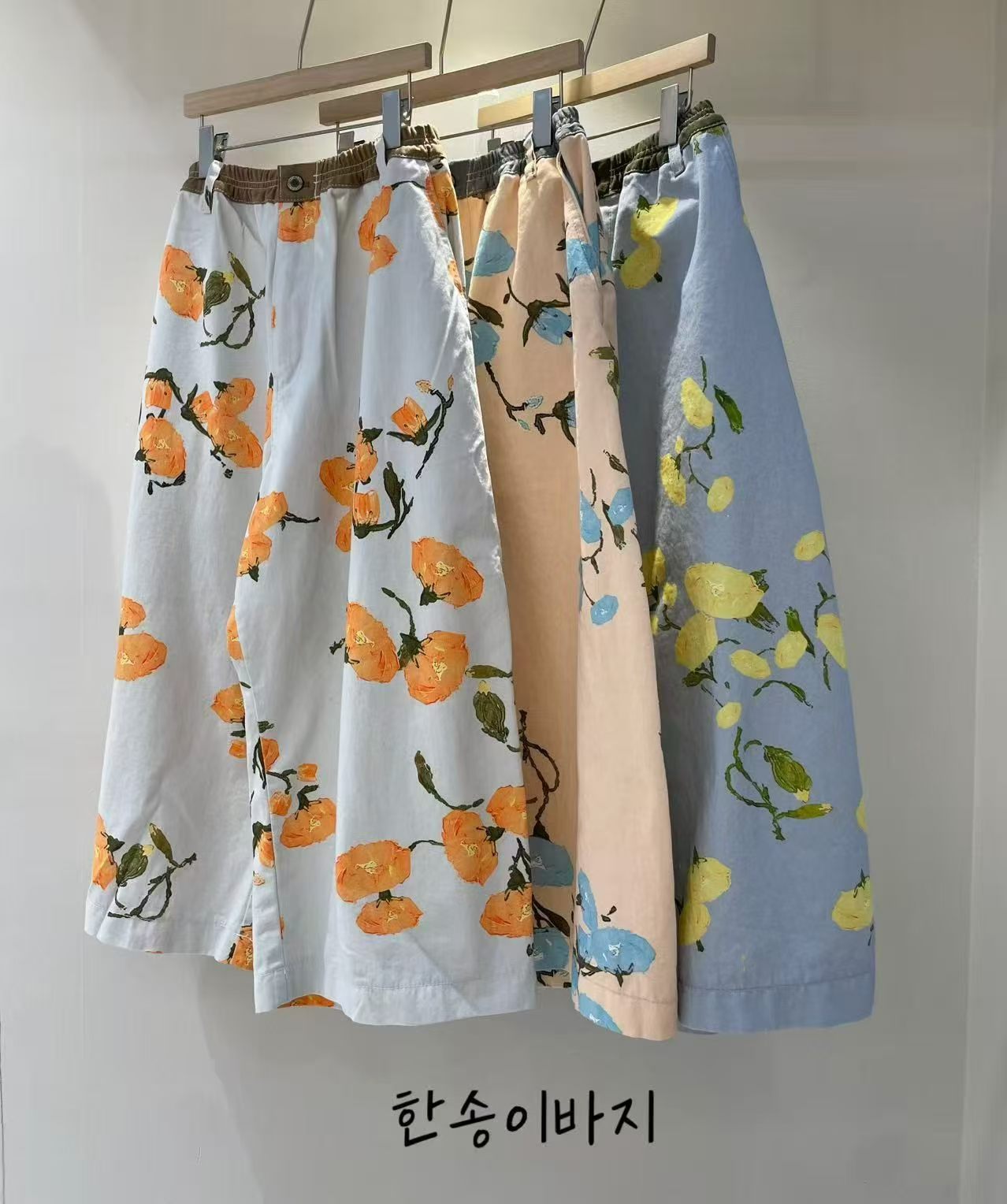 韓國直送Impressionist Floral Cropped Pants