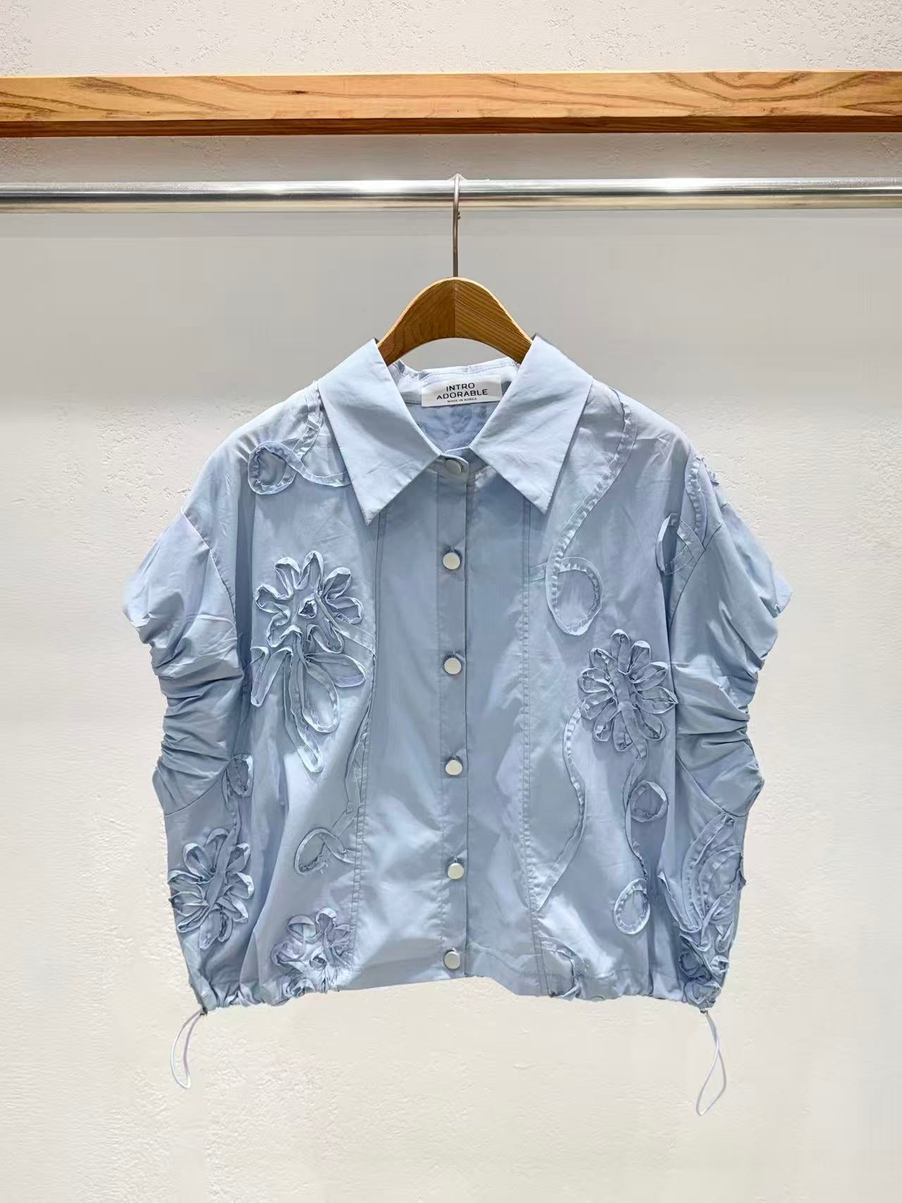 Korean Direct Ship Flora Bloom Drawstring Top