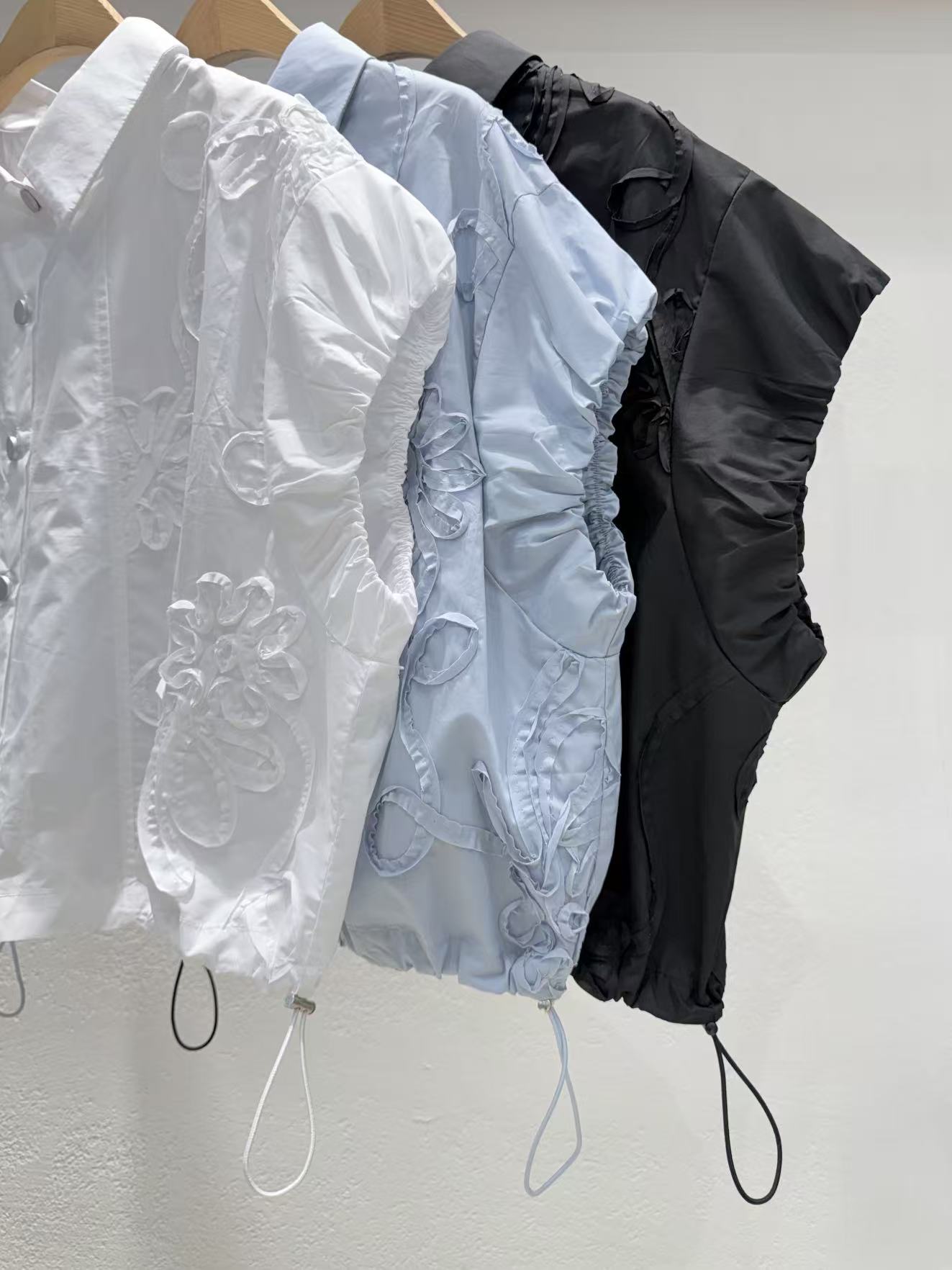 Korean Direct Ship Flora Bloom Drawstring Top