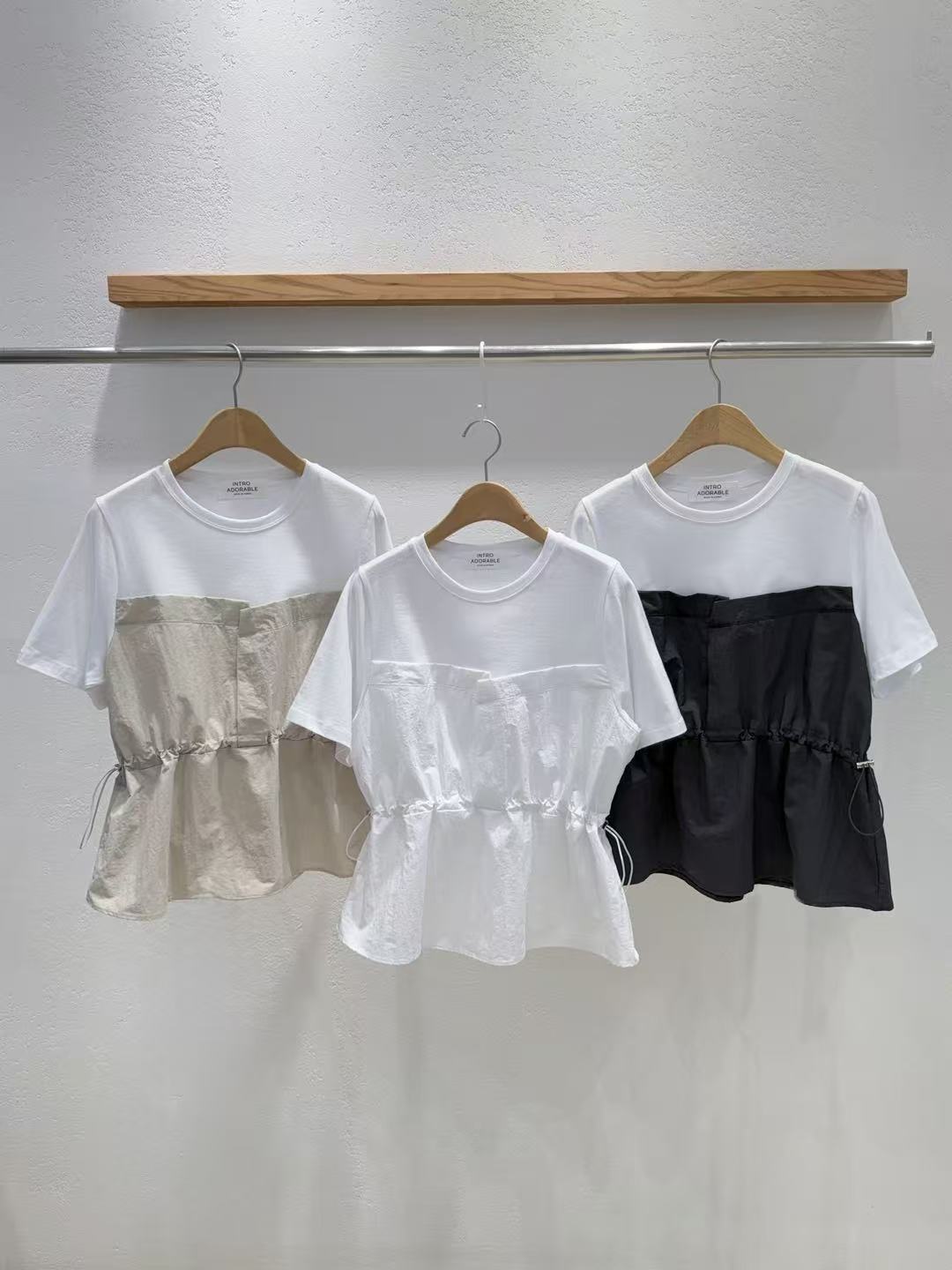 韓國直送Adora Layered Drawstring Tee