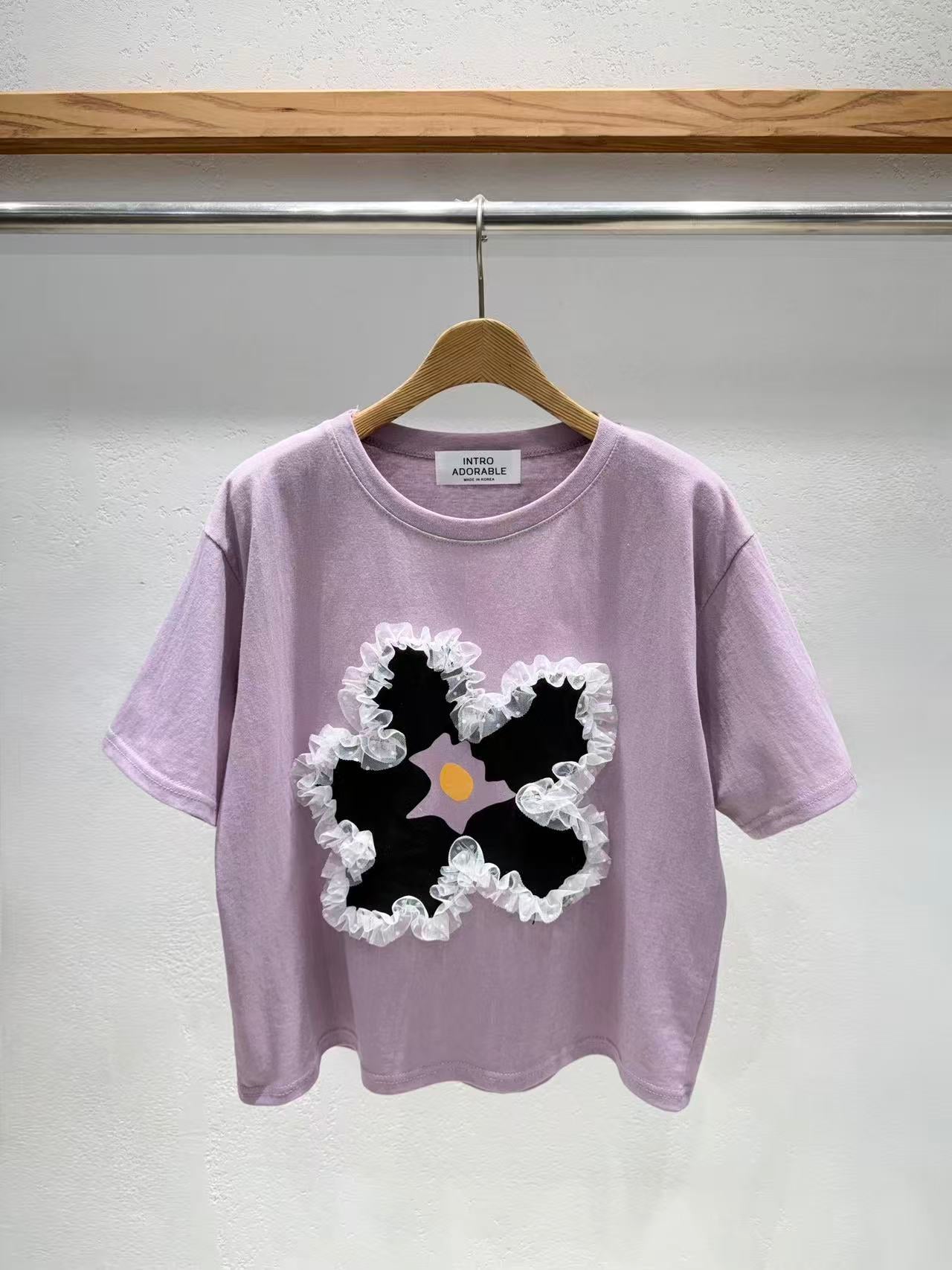 韓國直送Fairy Floral Ruffle Tee