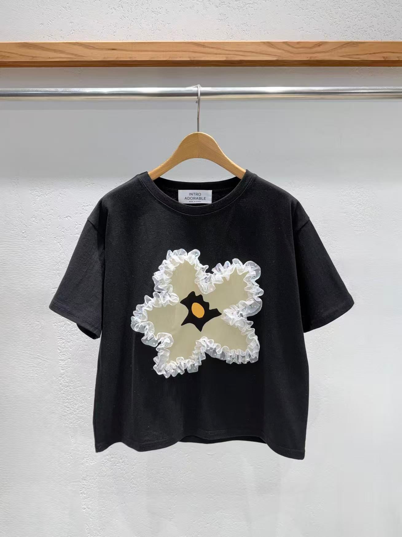韓國直送Fairy Floral Ruffle Tee