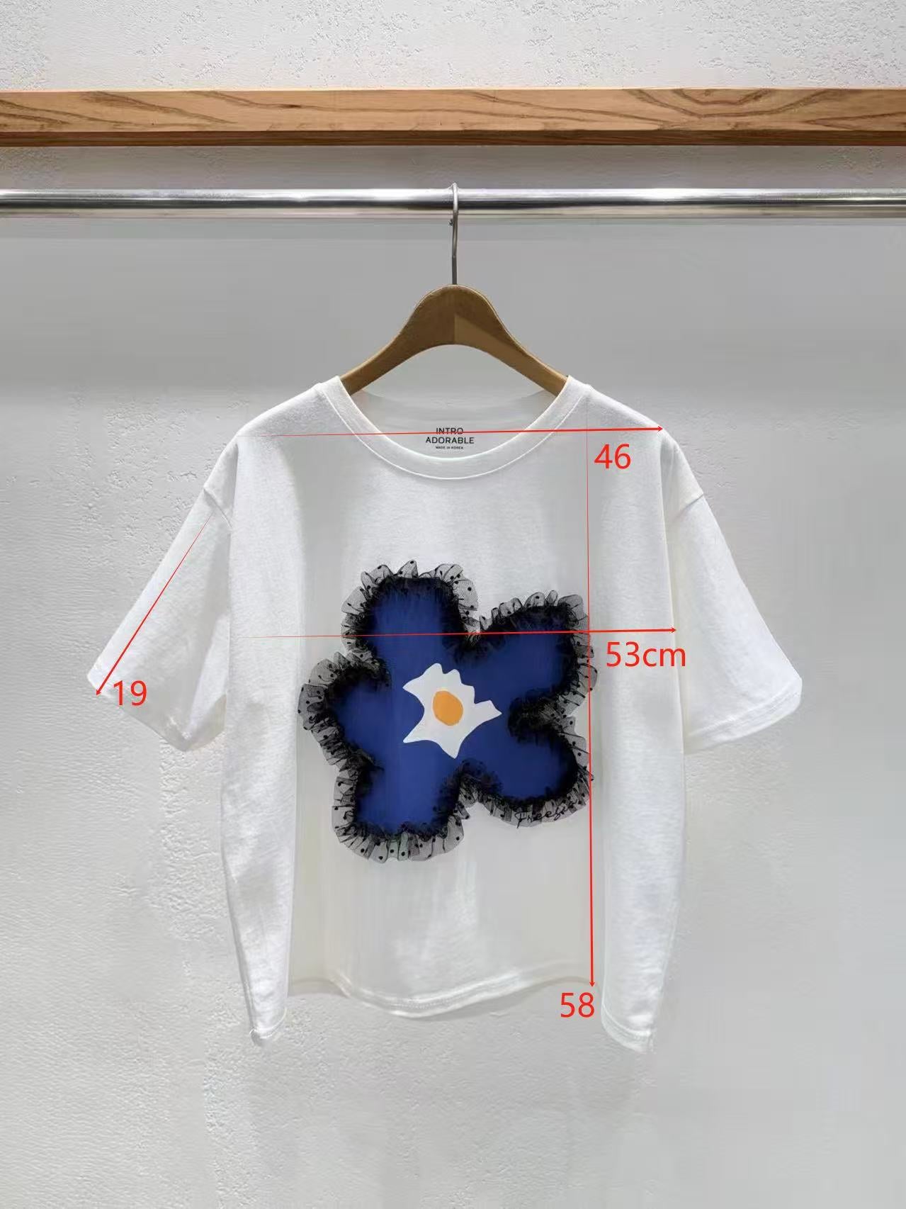 韓國直送Fairy Floral Ruffle Tee