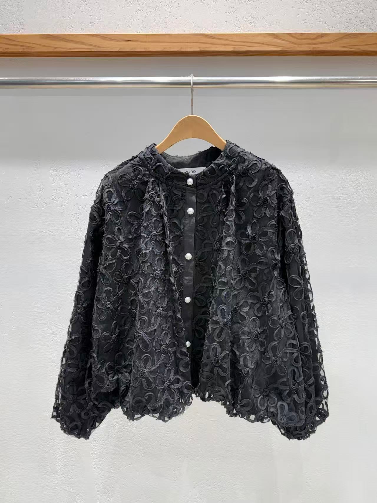 韓國直送 3D Floral Sheer Jacket