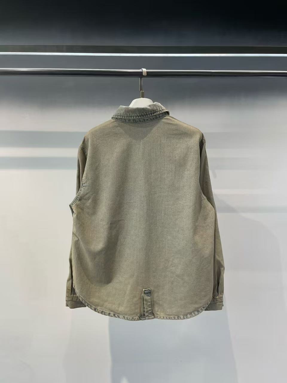 Korean Direct Shipping Shadow Pocket Denim Shirt