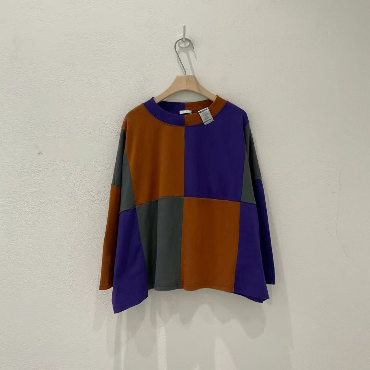韓國直送Geometric Color-Block Loose Top /Pants