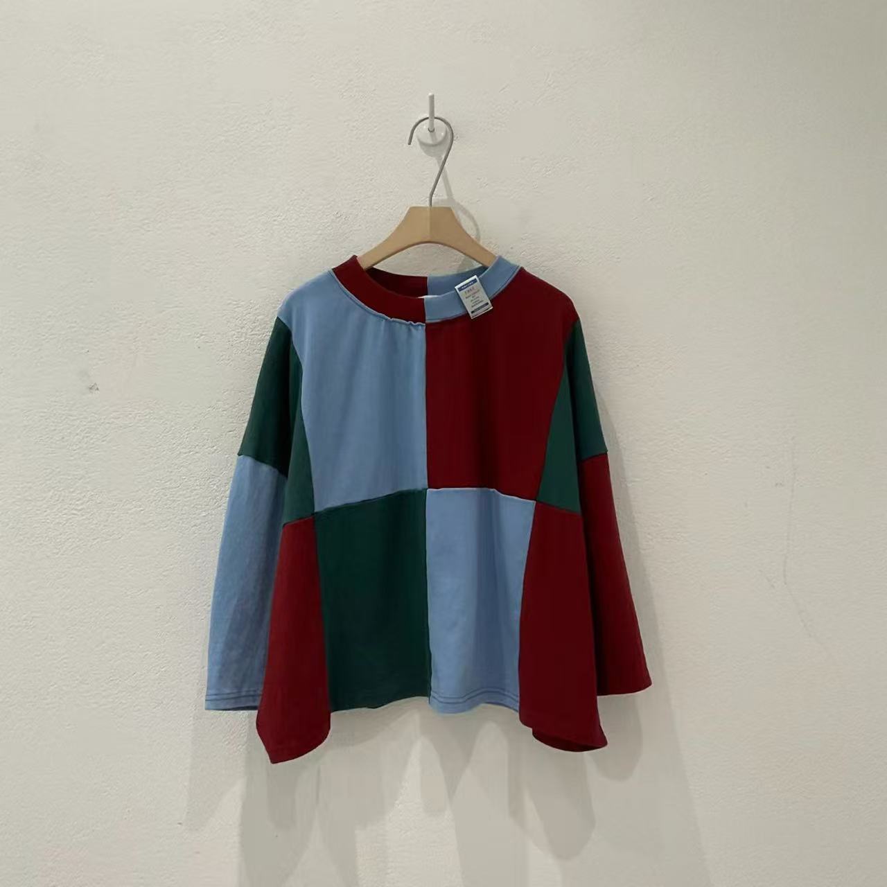 韓國直送Geometric Color-Block Loose Top /Pants