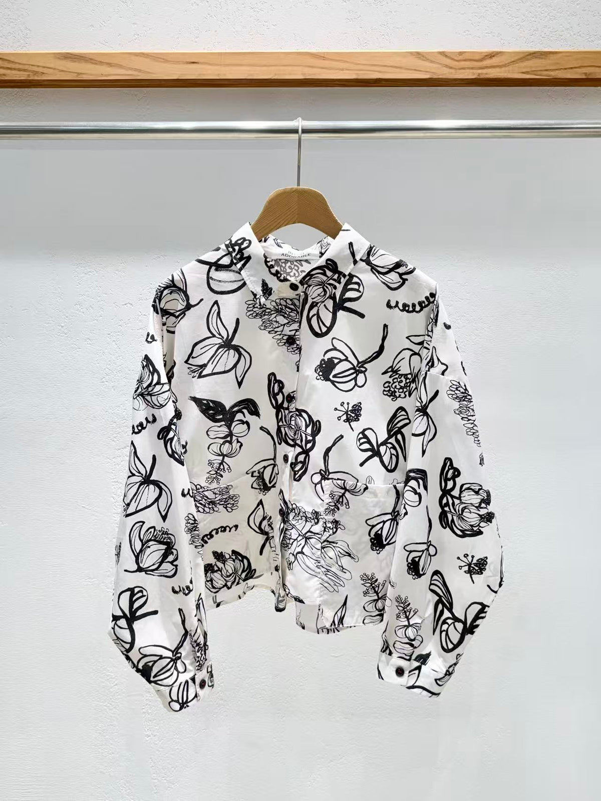 韓國直送Abstract Botanical Pocket Shirt