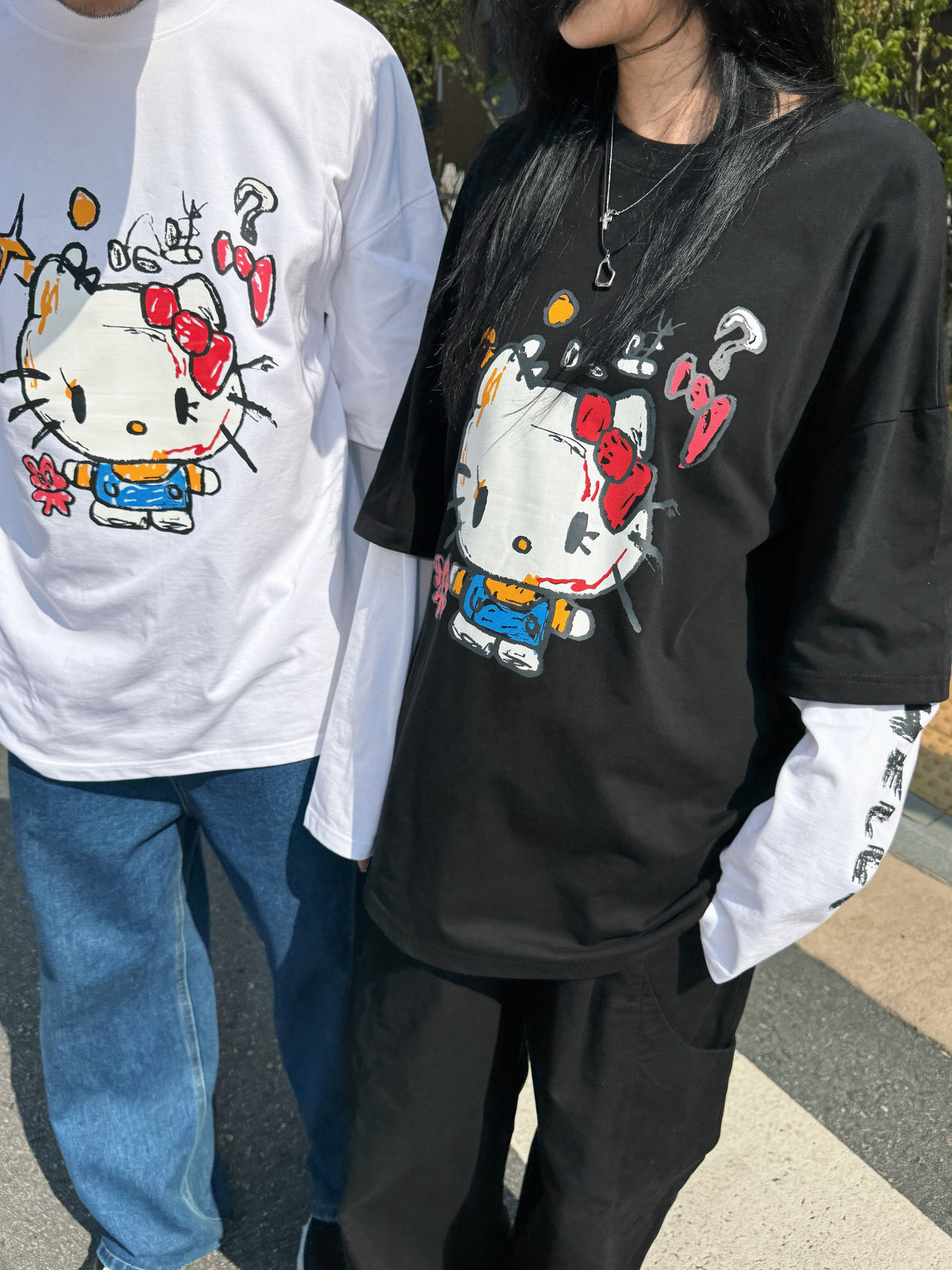 韓國直送PLUS 82 HIYA Graffiti Kitty Long Sleeve