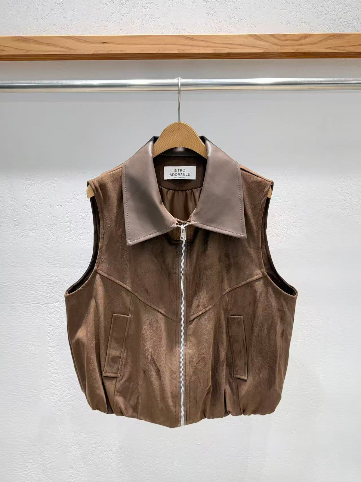 韓國直送Leo Suede Bomber Vest