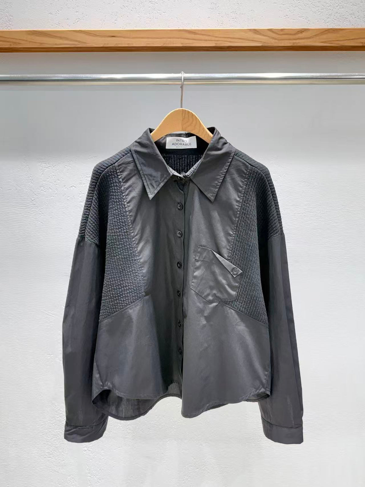 韓國直送Colorblock Texture Shirt