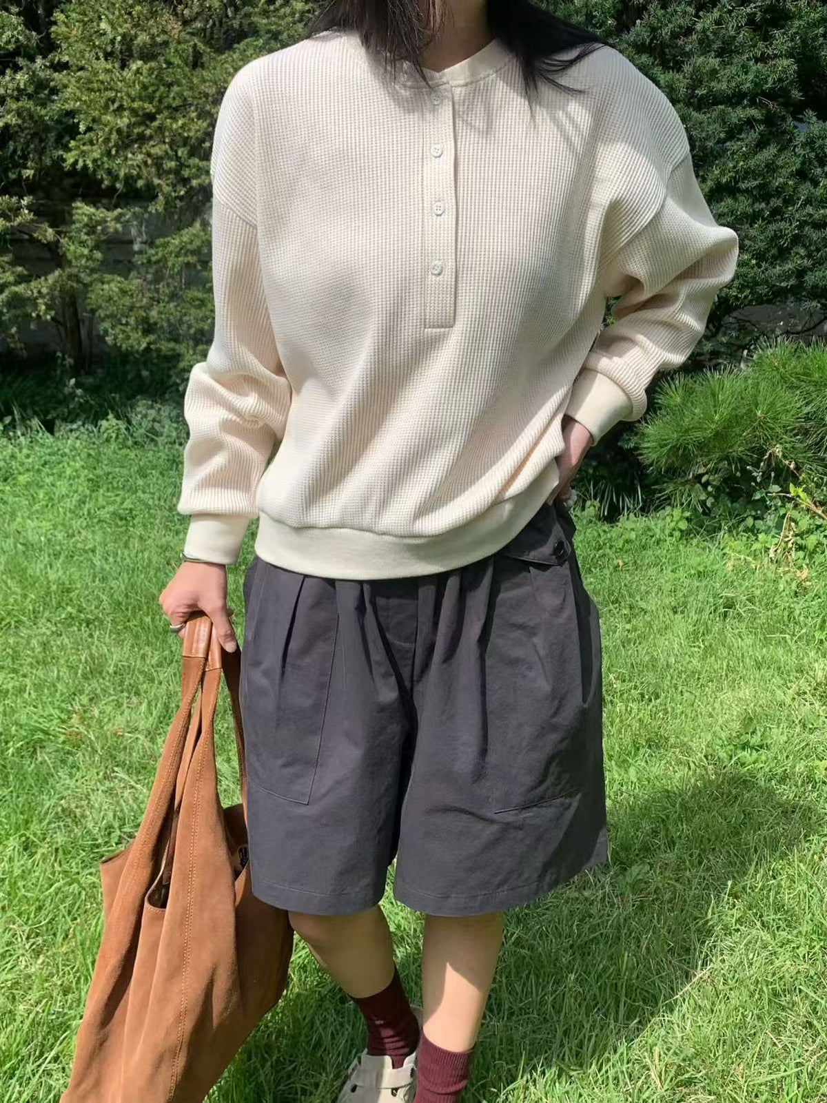 韓國直送 Waffle Henley / Pocket Bermuda