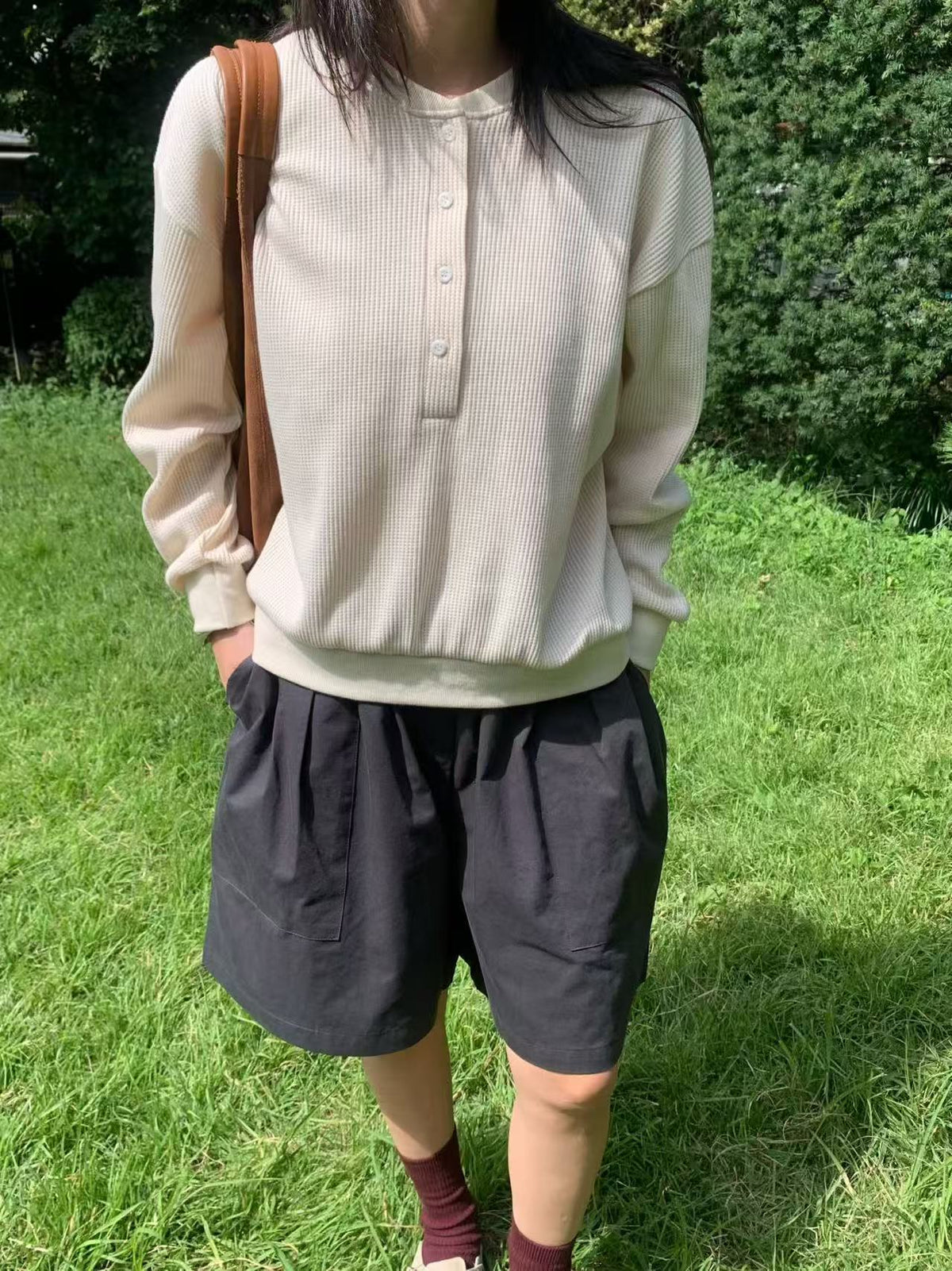 韓國直送 Waffle Henley / Pocket Bermuda
