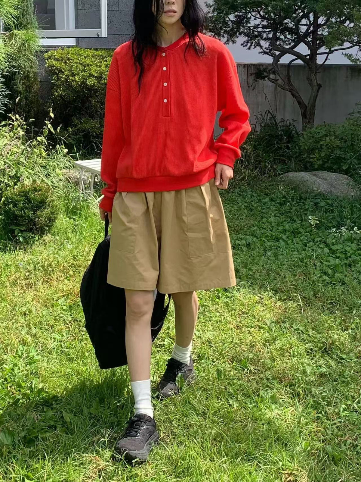 韓國直送 Waffle Henley / Pocket Bermuda