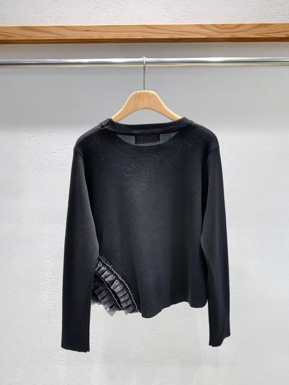 韓國直送Pearl Ruffle Knit