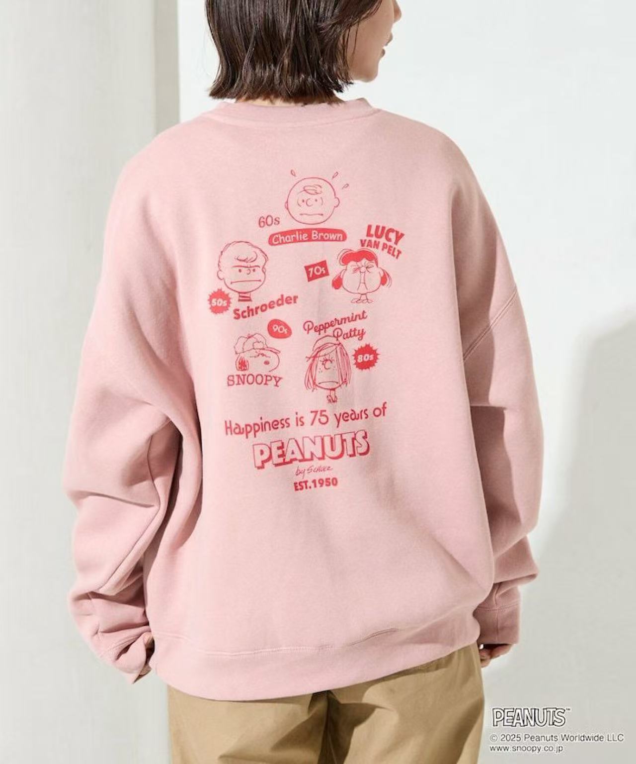 25AW Peanuts Back Print Crew Neck Sweatshirt - HLY & CHOCCICO