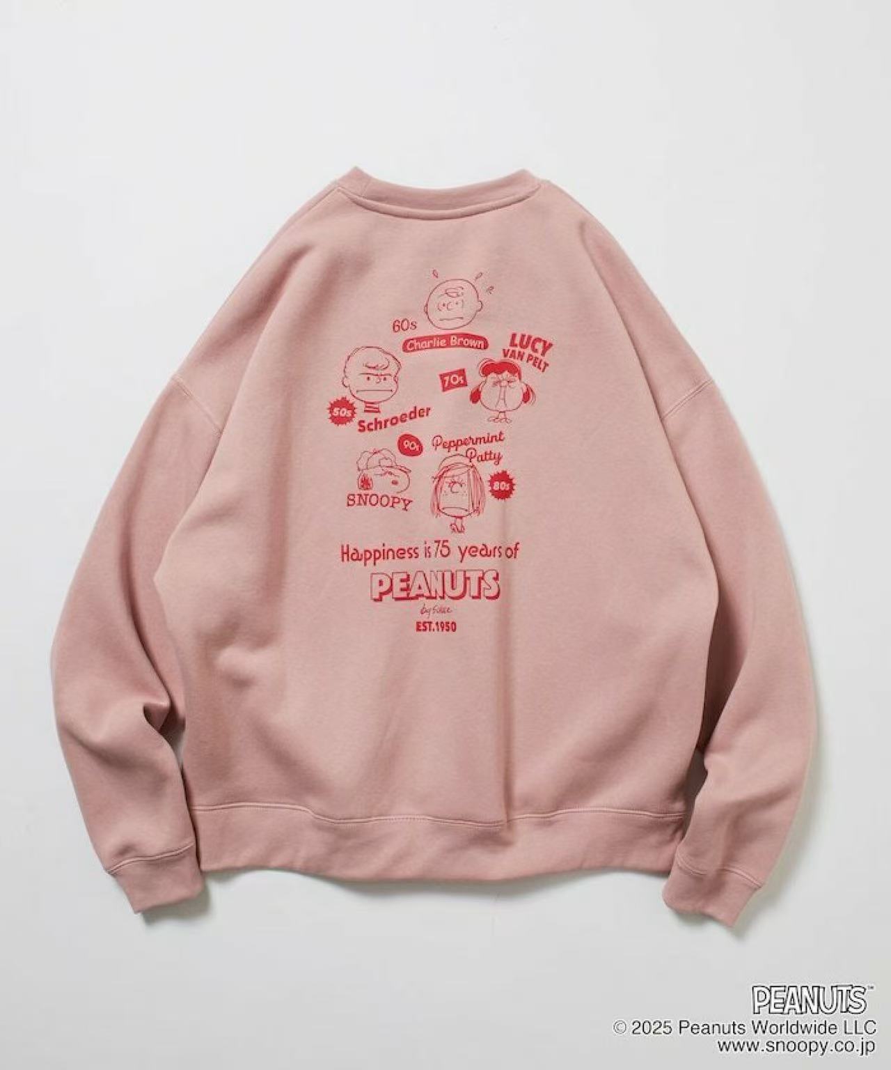 25AW Peanuts Back Print Crew Neck Sweatshirt - HLY & CHOCCICO