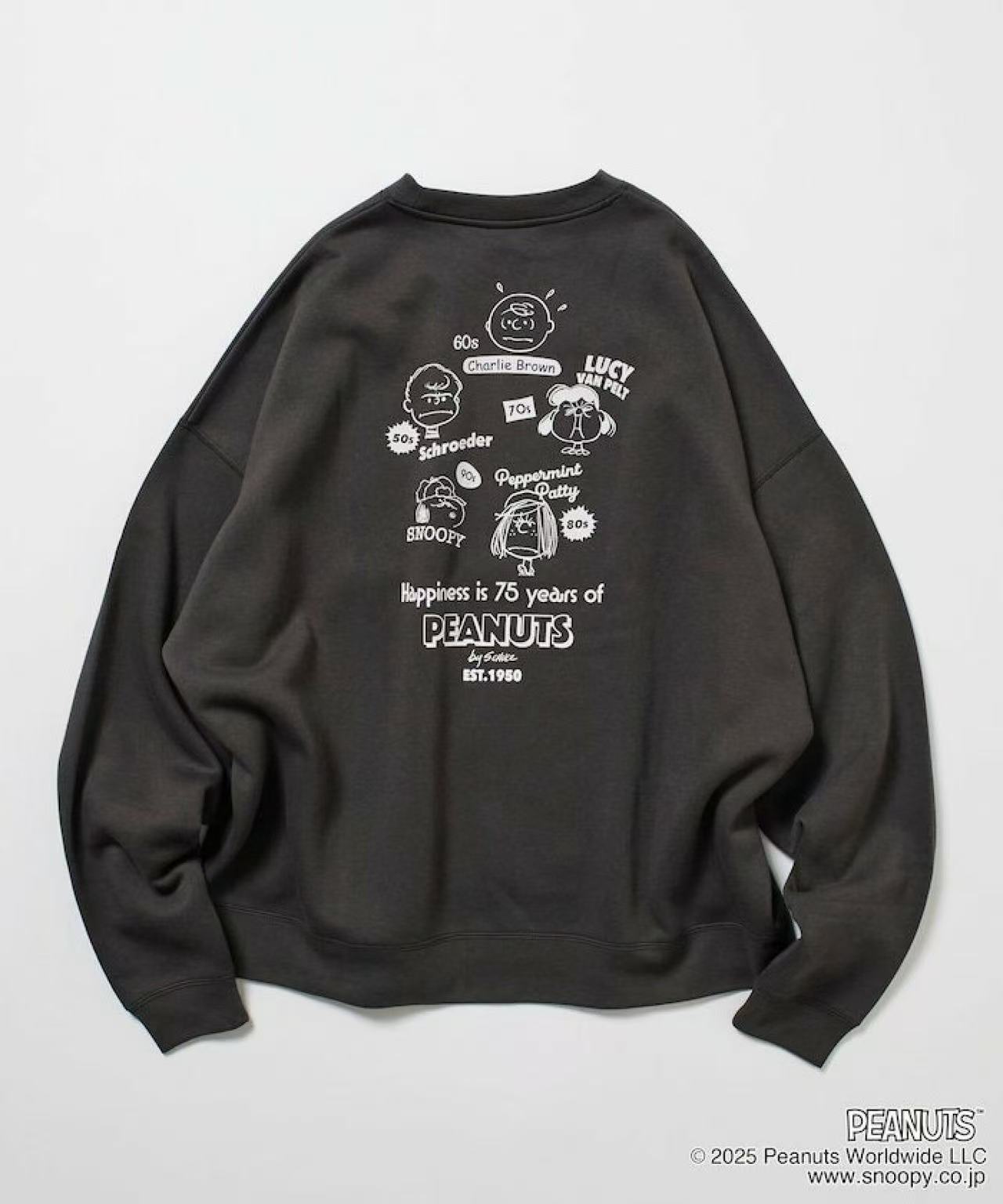 25AW Peanuts Back Print Crew Neck Sweatshirt - HLY & CHOCCICO