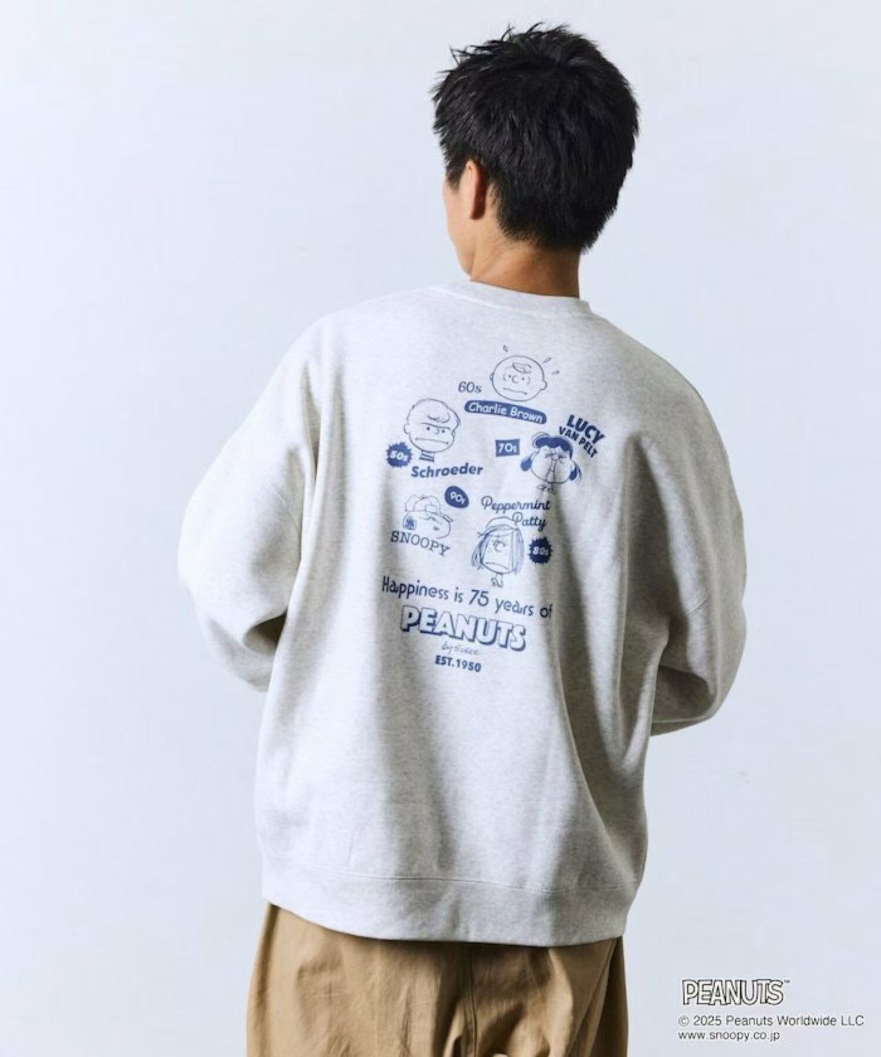25AW Peanuts Back Print Crew Neck Sweatshirt - HLY & CHOCCICO