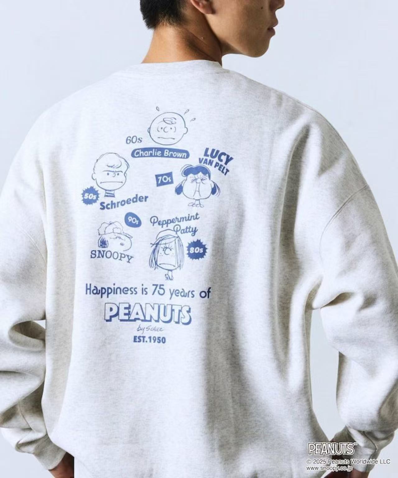 25AW Peanuts Back Print Crew Neck Sweatshirt - HLY & CHOCCICO