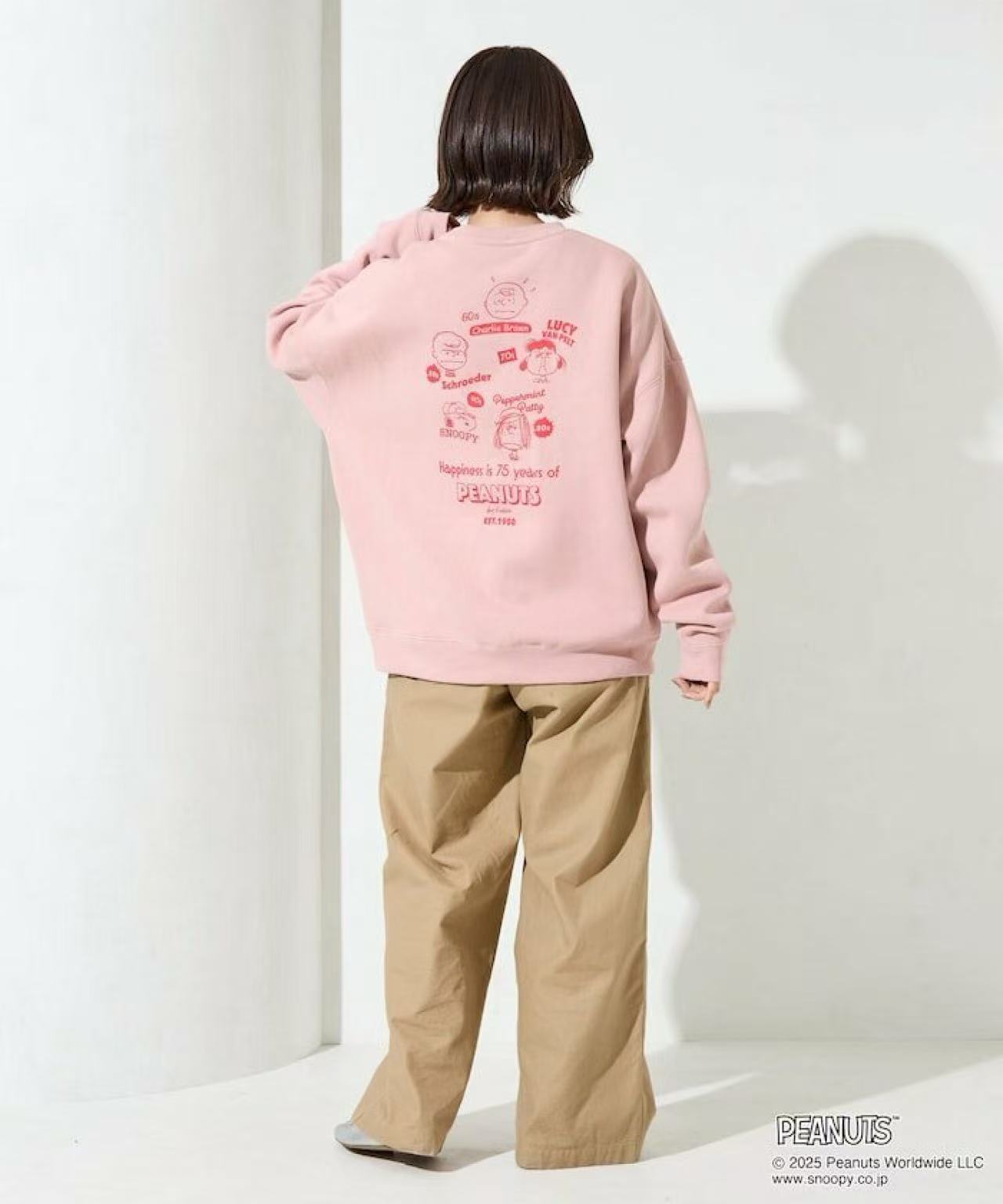 25AW Peanuts Back Print Crew Neck Sweatshirt - HLY & CHOCCICO