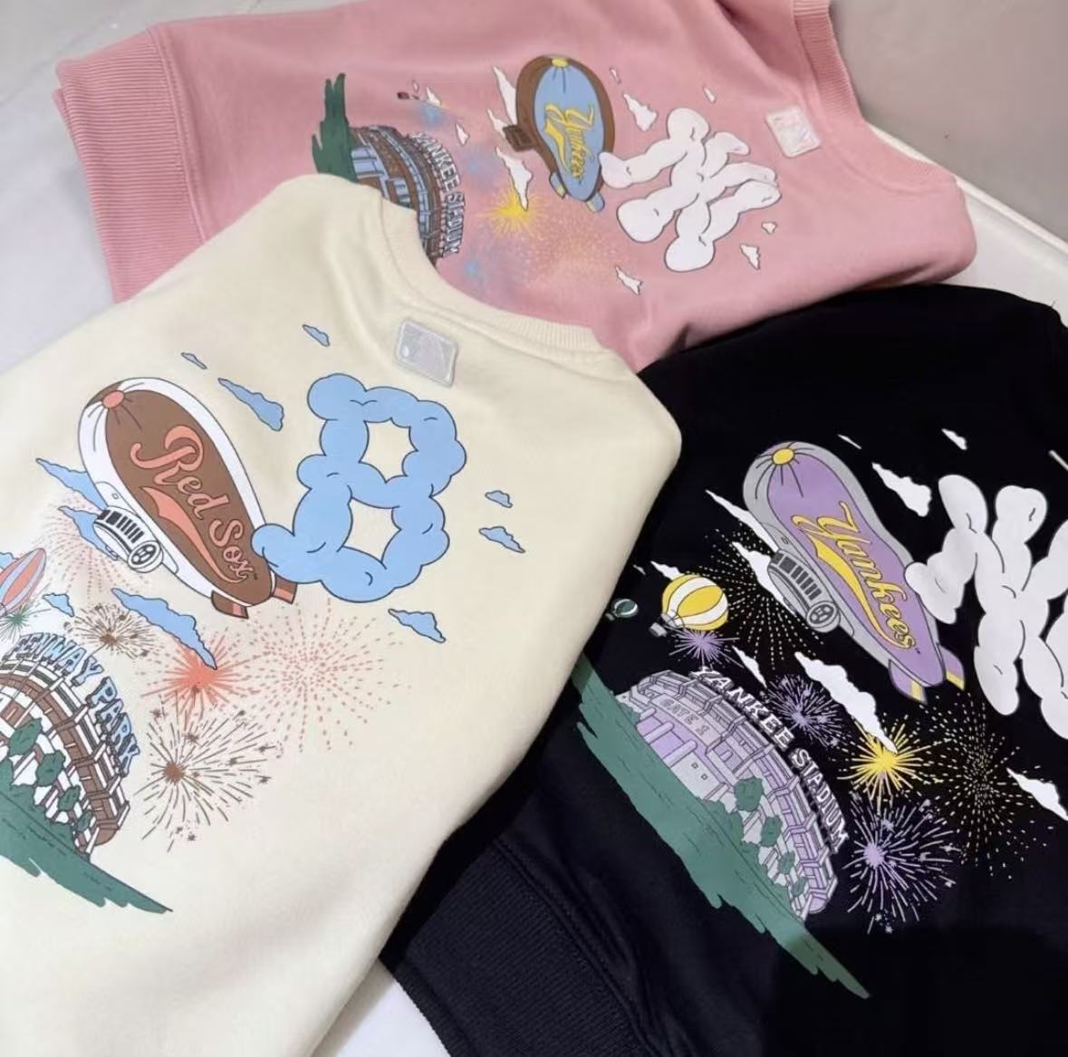 ⚡️限時優惠⚡25秋冬新款MLB 印花圓領衛衣 - HLY & CHOCCICO