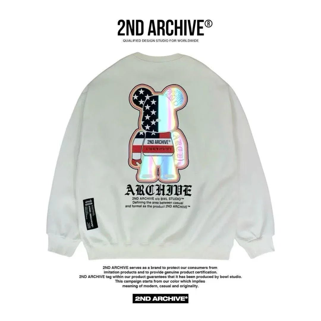 韓國直送🇰🇷 2ND ARCHIVE American Scotch Teddy Bear Sweatshirt - HLY & CHOCCICO
