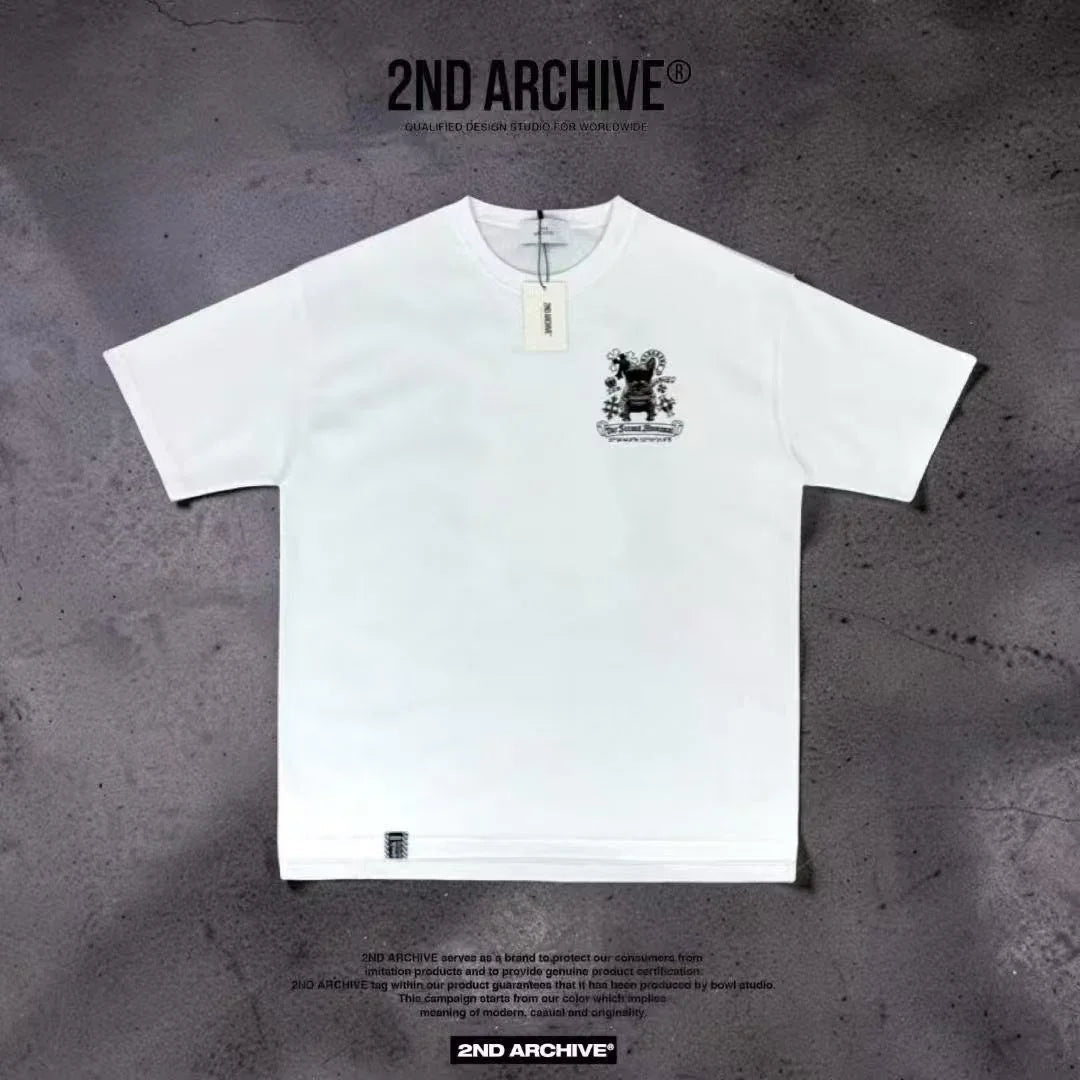 韓國直送🇰🇷 2ND ARCHIVE Black Sunglasses Dog Tee - HLY & CHOCCICO
