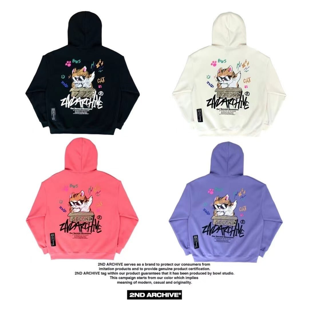 韓國直送🇰🇷 2ND ARCHIVE Box Cat Hoodie - HLY & CHOCCICO