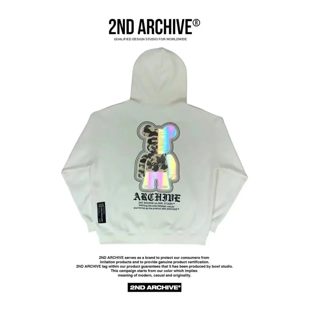 韓國直送🇰🇷 2ND ARCHIVE Camo Bear Scotch Fleece Hoodie - HLY & CHOCCICO