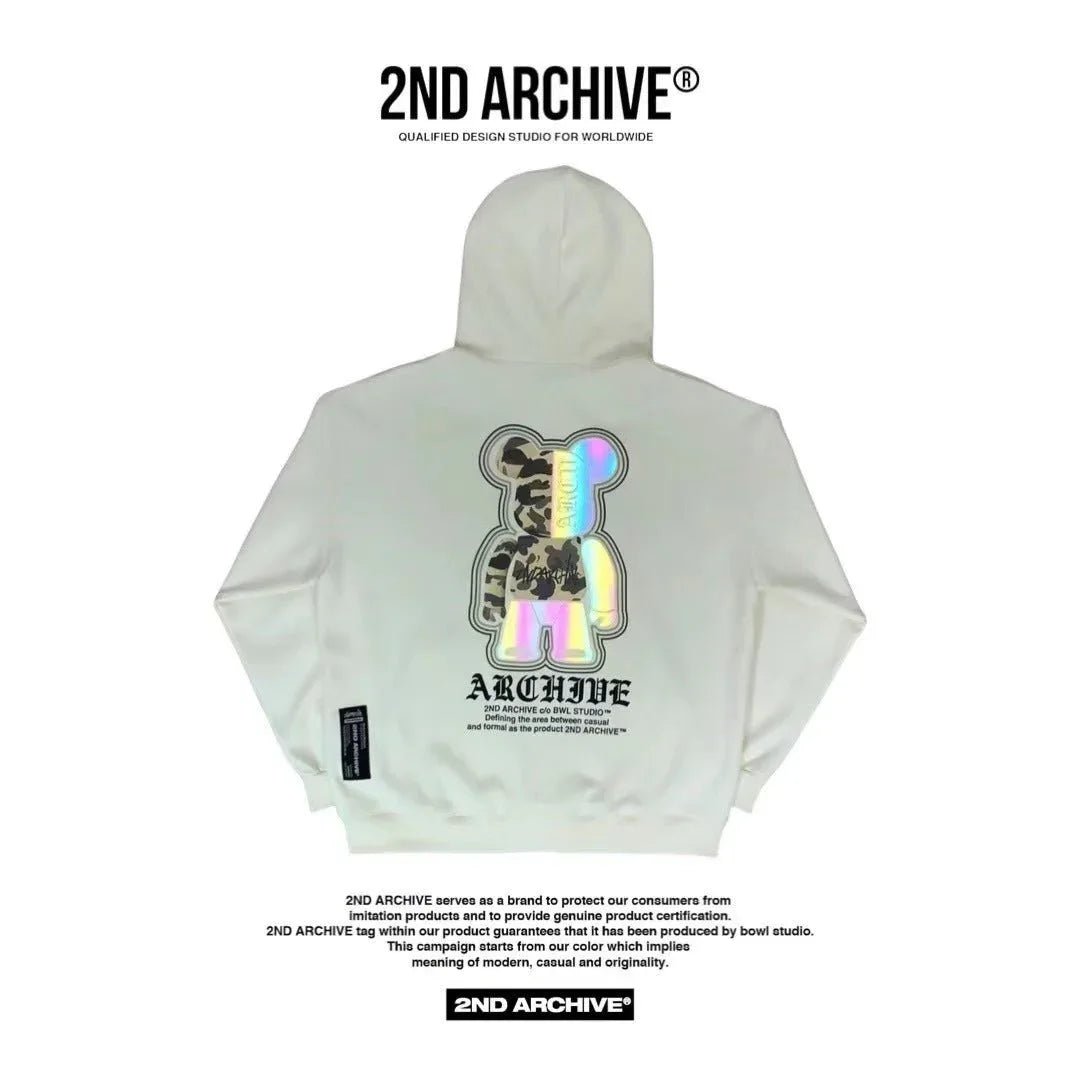 韓國直送🇰🇷 2ND ARCHIVE Camo Bear Scotch Fleece Hoodie - HLY & CHOCCICO
