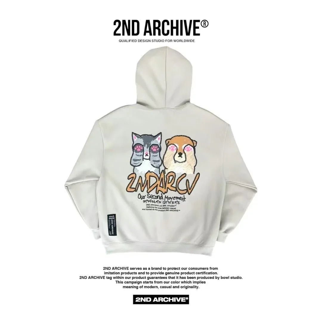 韓國直送🇰🇷 2ND ARCHIVE Cat Shiba Crayon Hoodie - HLY & CHOCCICO