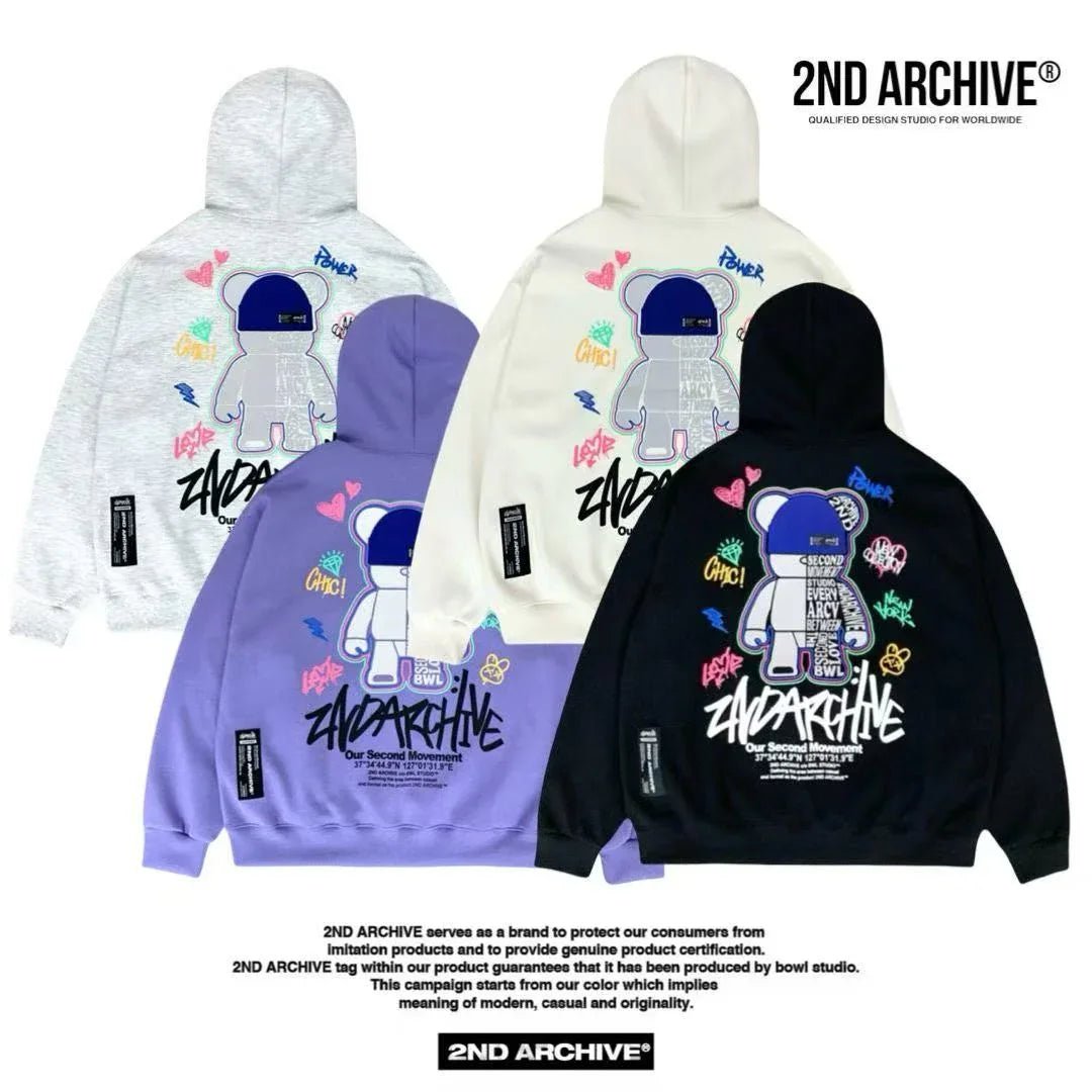 🇰🇷韓國直送🇰🇷 2nd ARCHIVE Colorful Bear Hoodie - HLY & CHOCCICO