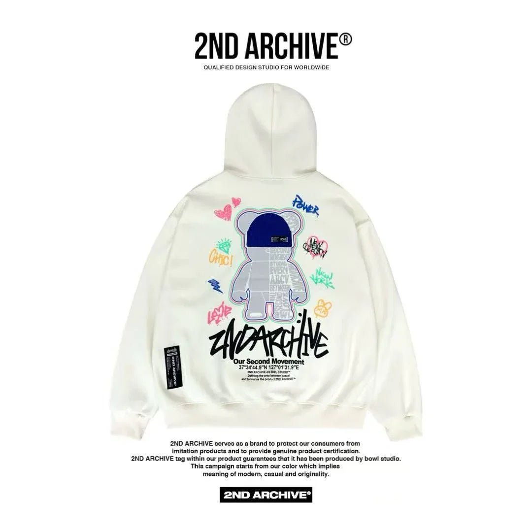 🇰🇷韓國直送🇰🇷 2nd ARCHIVE Colorful Bear Hoodie - HLY & CHOCCICO