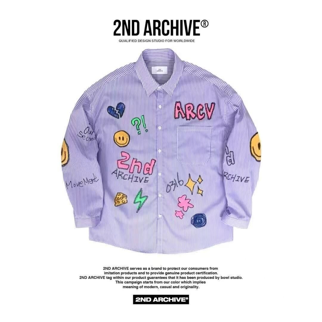 韓國直送 2ND ARCHIVE Crayon Beanie Cat Shirt - HLY & CHOCCICO
