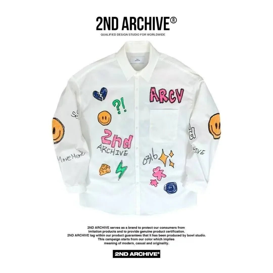 韓國直送 2ND ARCHIVE Crayon Beanie Cat Shirt - HLY & CHOCCICO